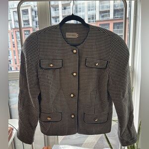 Hobnobber | Houndstooth Blazer in Black and White